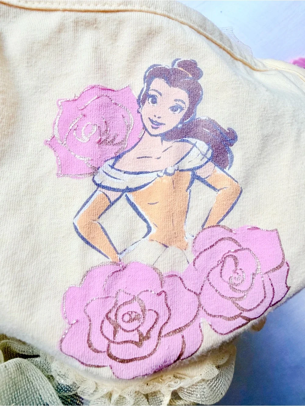 Belle Disney Princess dress up and crown accessories 5T set
